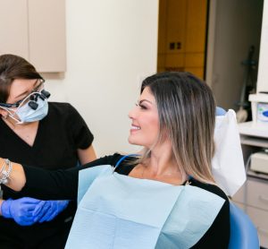 Woman at the dentist